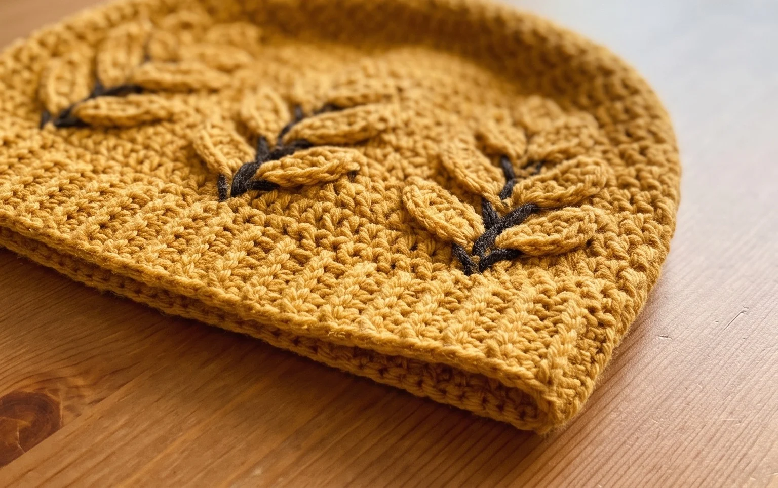 Crochet 3D Leaf Stitch Beanie Hat Free Patterns-Video