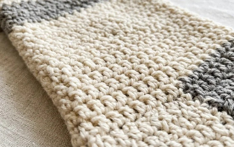 Country Cottage Stocking Crochet Pattern